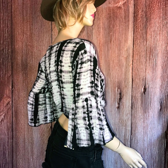 Polly & Esther Crop Top Tie-Dye Small - Picture 2 of 8